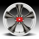 American Racing VN338 Boss TT Graphite Custom Wheels 4